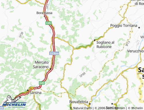 Mappa MICHELIN Montegelli - ViaMichelin