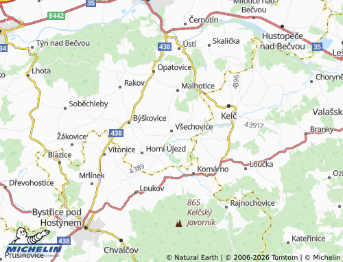 Mappa MICHELIN Všechovice - ViaMichelin