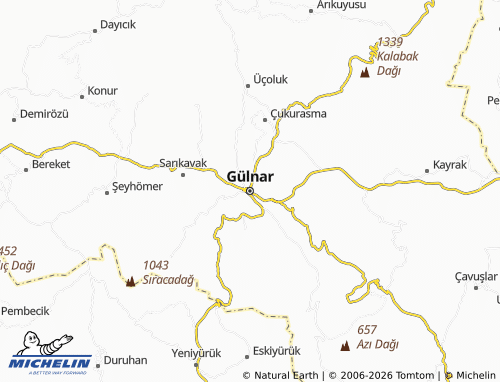 Mappa MICHELIN Gülnar - ViaMichelin