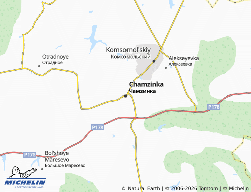MICHELIN-Landkarte Chamzinka - ViaMichelin