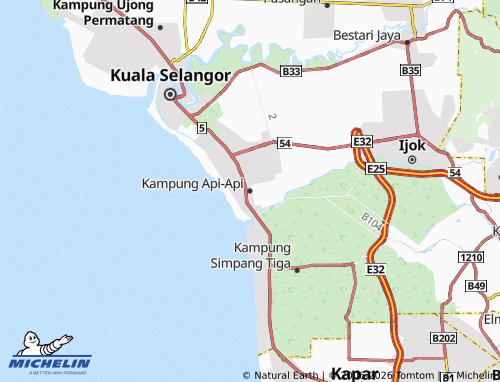 MICHELIN-Landkarte Kampung Api-Api - ViaMichelin