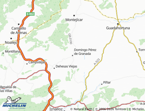 MICHELIN-Landkarte Domingo Pérez de Granada - ViaMichelin