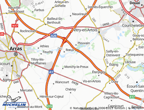 MICHELIN Pelves map - ViaMichelin