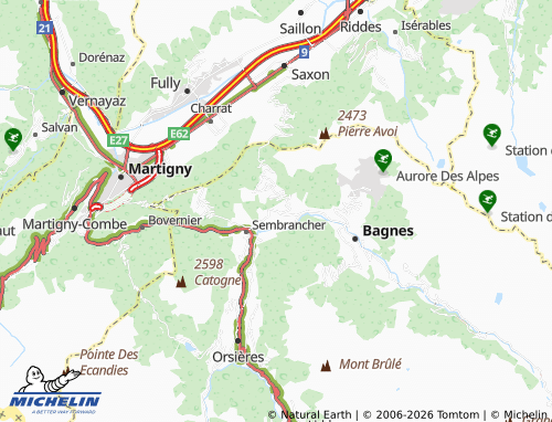 Mappa MICHELIN Vollèges - ViaMichelin