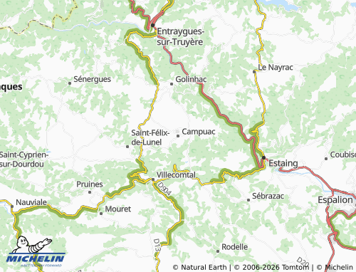 Mappa MICHELIN Campuac - ViaMichelin
