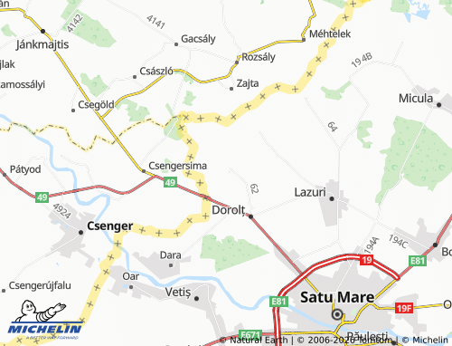 MICHELIN Ateaș map - ViaMichelin