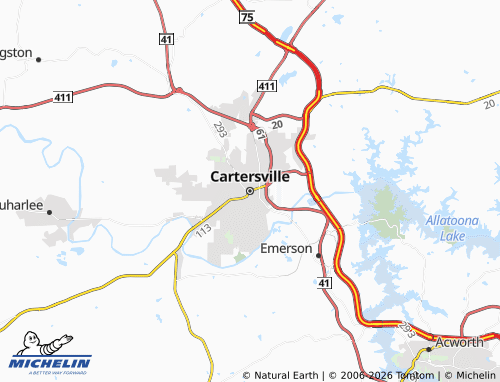 Mapa MICHELIN Cartersville - ViaMichelin