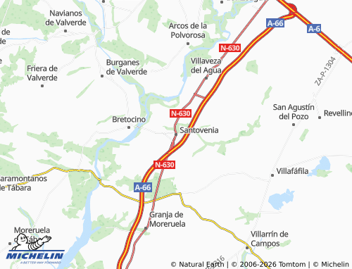 MICHELIN Santovenia map - ViaMichelin