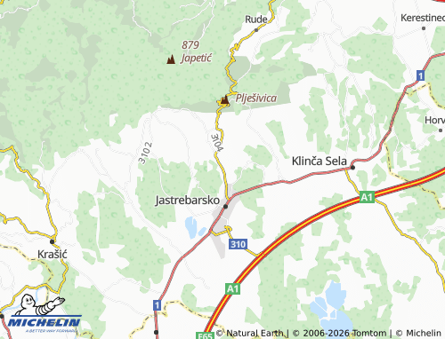 Mapa MICHELIN donja Reka - ViaMichelin