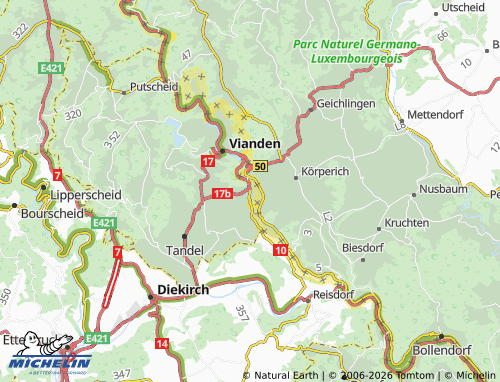 MICHELIN Bettel map - ViaMichelin