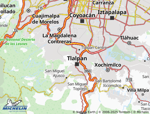 MICHELIN Pedregal de Santa Úrsula Xitla map - ViaMichelin
