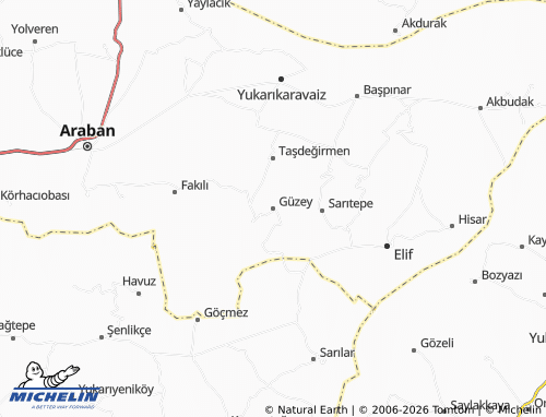 MICHELIN Güzey map - ViaMichelin