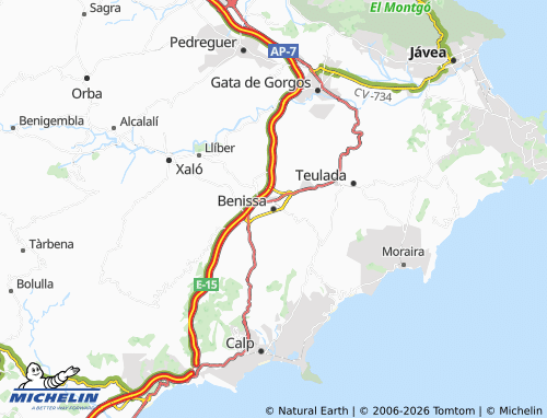 Mappa MICHELIN Benissa - ViaMichelin