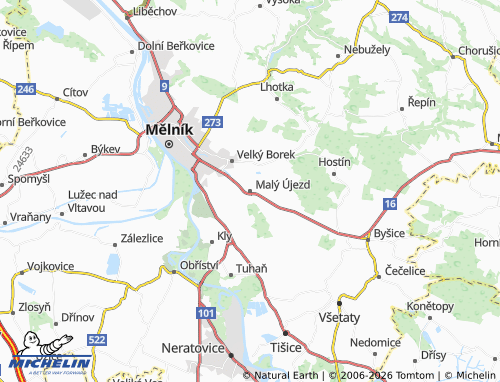 Mappa MICHELIN Malý Újezd - ViaMichelin