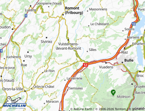 Carte MICHELIN La Joux (Fribourg) - ViaMichelin