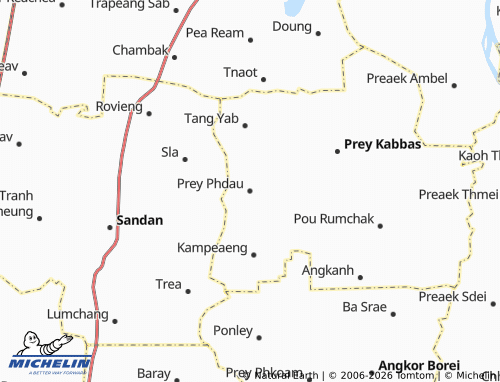 Mapa MICHELIN Prey Phdau - ViaMichelin