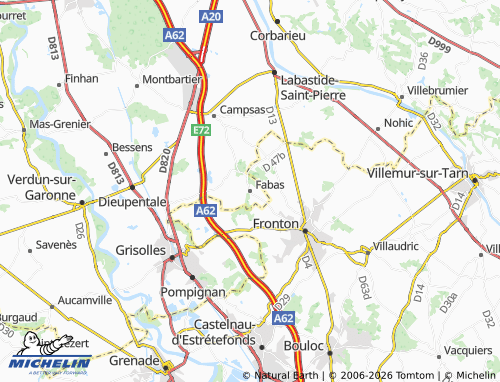 Mappa MICHELIN Fabas - ViaMichelin
