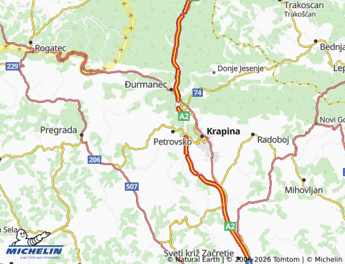 Mapa MICHELIN Petrovsko - ViaMichelin