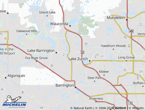 Carte MICHELIN North Barrington - ViaMichelin