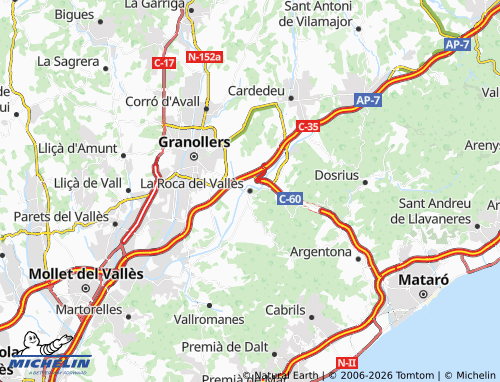 Carte MICHELIN La Roca del Vallès - ViaMichelin