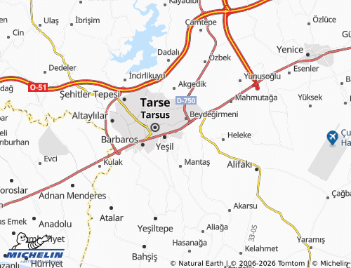 MICHELIN Şahin map - ViaMichelin