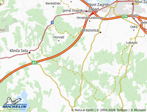 Mapa MICHELIN Potočko Selo - ViaMichelin