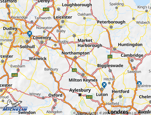 Carte MICHELIN West Northamptonshire - ViaMichelin