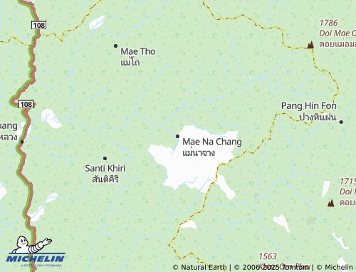 MICHELIN Mae Na Chang map - ViaMichelin