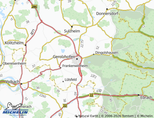 Mappa MICHELIN Gerolzhofen - ViaMichelin
