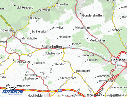 Mapa MICHELIN Pfaffenhoffen - ViaMichelin