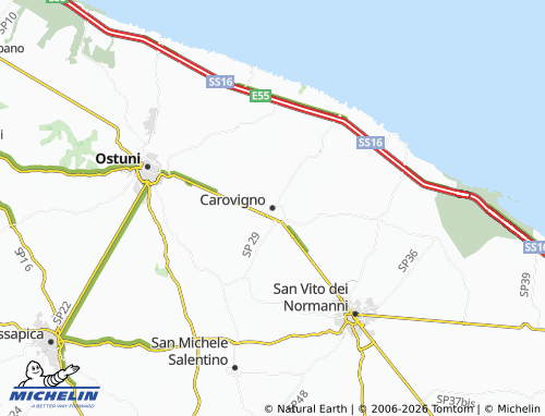 MICHELIN Carovigno map - ViaMichelin