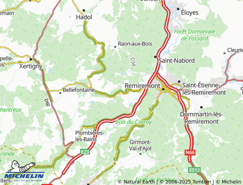 Mappa MICHELIN Fallières - ViaMichelin