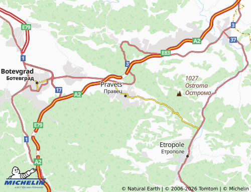 MICHELIN Pravets map - ViaMichelin