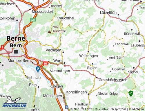 MICHELIN Wattenwil map - ViaMichelin