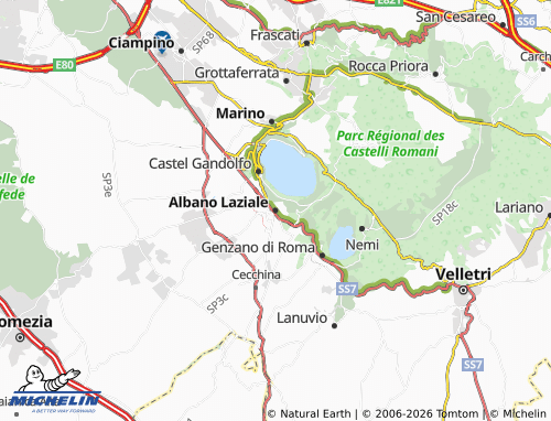 MICHELIN-Landkarte Albano Laziale - ViaMichelin