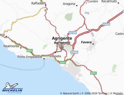 Mappa MICHELIN Agrigento - ViaMichelin