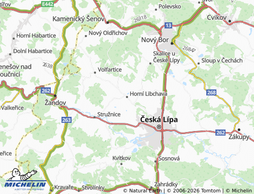 Mappa MICHELIN Horní Libchava - ViaMichelin