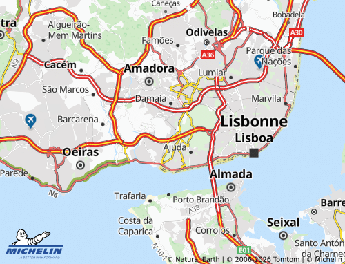 Mapa MICHELIN Portela de Carnaxide - ViaMichelin