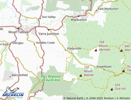 MICHELIN Gladysdale map - ViaMichelin