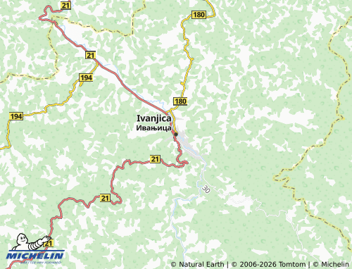 Mapa MICHELIN Ivanjica - ViaMichelin