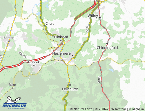 Carte MICHELIN Haslemere - ViaMichelin