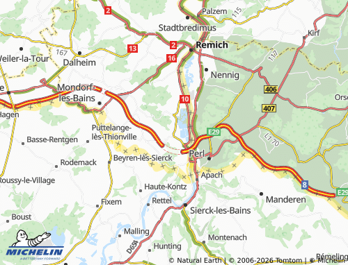 Mapa MICHELIN Remerschen - ViaMichelin