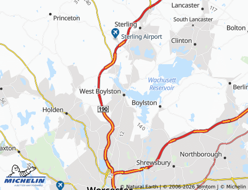 Mappa MICHELIN West Boylston - ViaMichelin