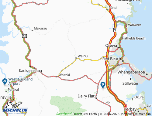 Mapa MICHELIN Wainui - ViaMichelin