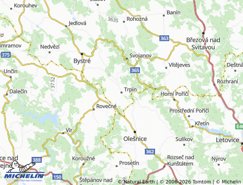 Mapa MICHELIN Trpín - ViaMichelin