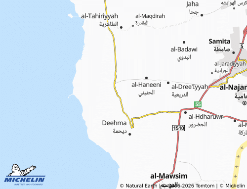 MICHELIN-Landkarte al-Khalayf - ViaMichelin