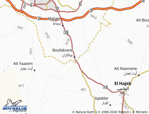 MICHELIN Boufakran map - ViaMichelin