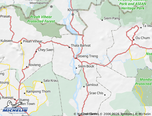 Carte MICHELIN Stoeng Treng - ViaMichelin