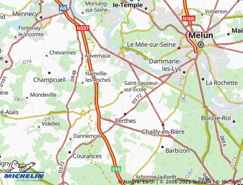 MICHELIN Saint-Sauveur-sur-École map - ViaMichelin