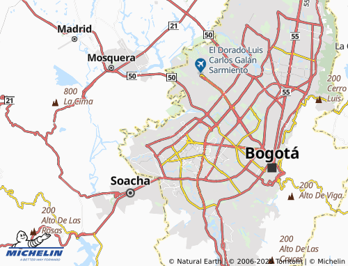 MICHELIN El Paraíso Bosa map - ViaMichelin